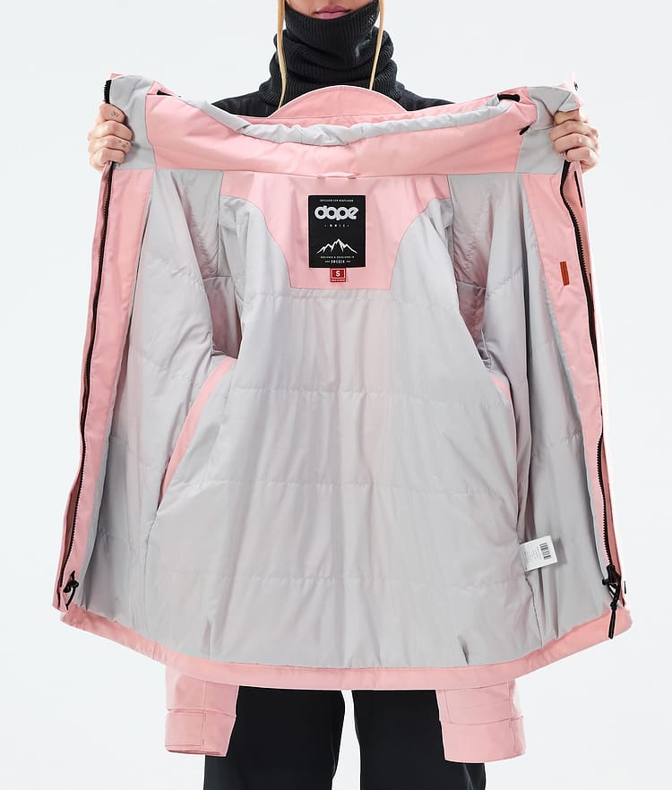 Dope Blizzard W Full Zip Snowboardjakke Dame Soft Pink, Bilde 9 av 9