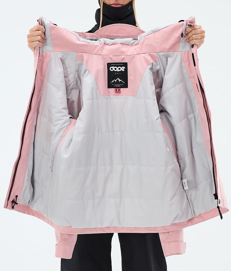 Dope Blizzard W Full Zip Snowboardjakke Dame Soft Pink, Image 9 of 9