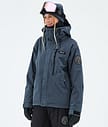 Dope Blizzard W Full Zip Skijakke Dame Metal Blue