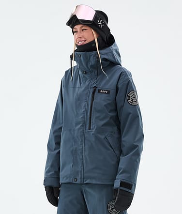 Dope Blizzard W Full Zip Snowboardjakke Dame Metal Blue
