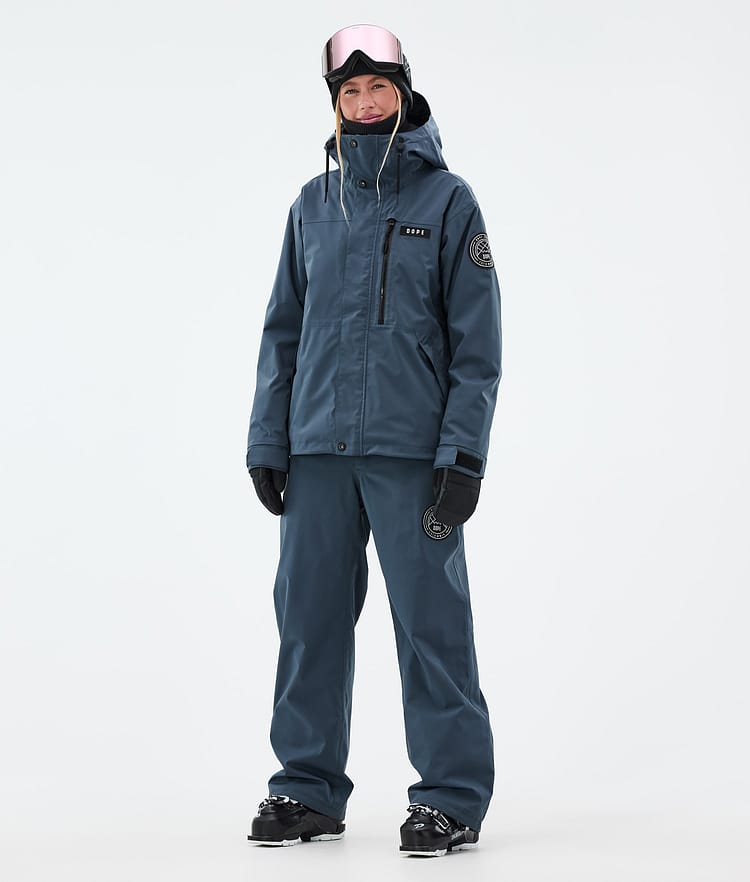 Dope Blizzard W Full Zip Skijakke Dame Metal Blue, Bilde 2 av 9