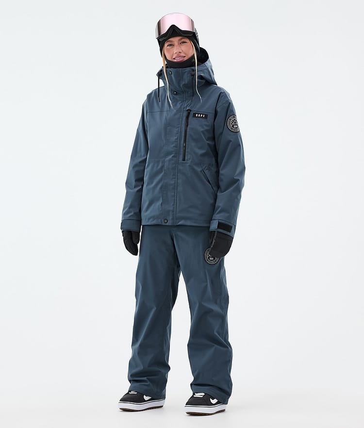 Dope Blizzard W Full Zip Snowboardjakke Dame Metal Blue, Bilde 2 av 9