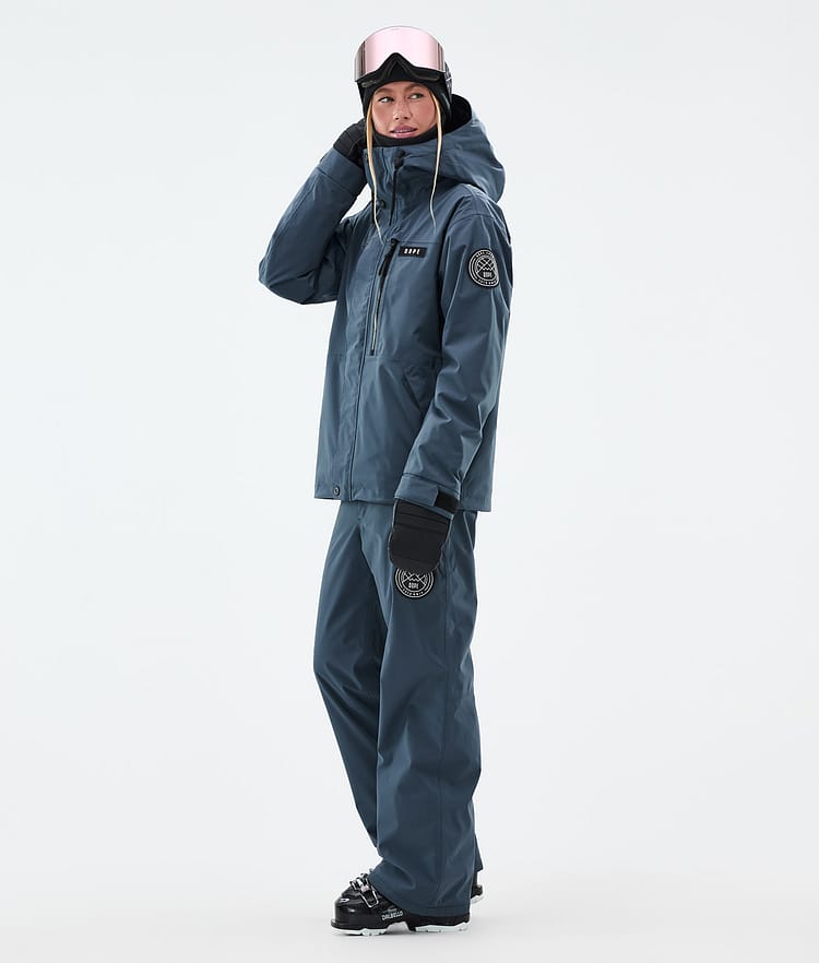 Dope Blizzard W Full Zip Skijakke Dame Metal Blue, Bilde 3 av 9