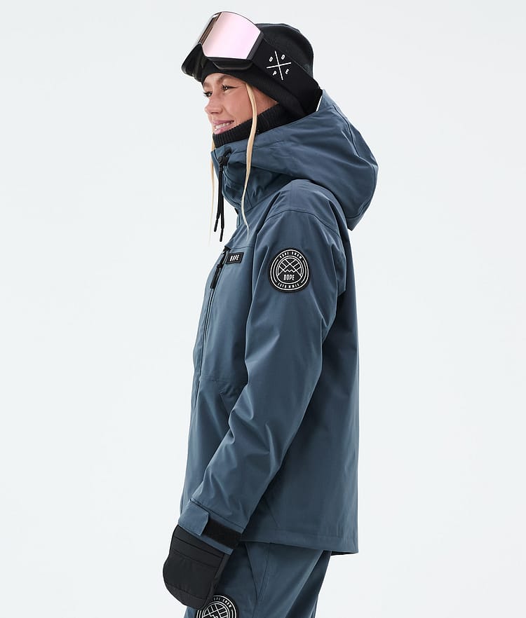 Dope Blizzard W Full Zip Skijakke Dame Metal Blue, Bilde 5 av 9