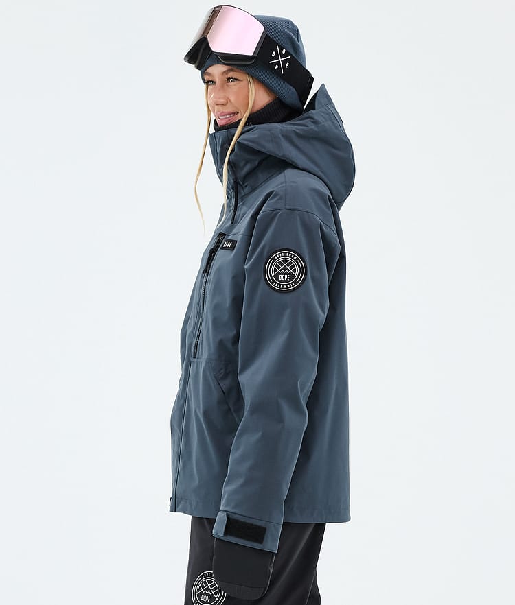 Dope Blizzard W Full Zip Snowboardjakke Dame Metal Blue, Image 5 of 9