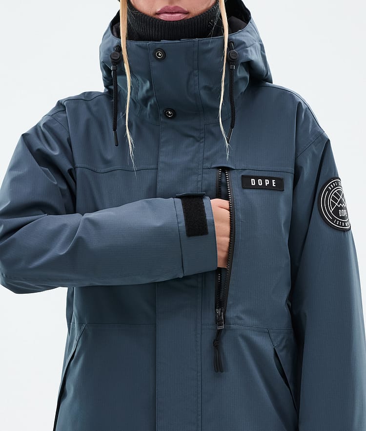 Dope Blizzard W Full Zip Snowboardjakke Dame Metal Blue, Bilde 8 av 9