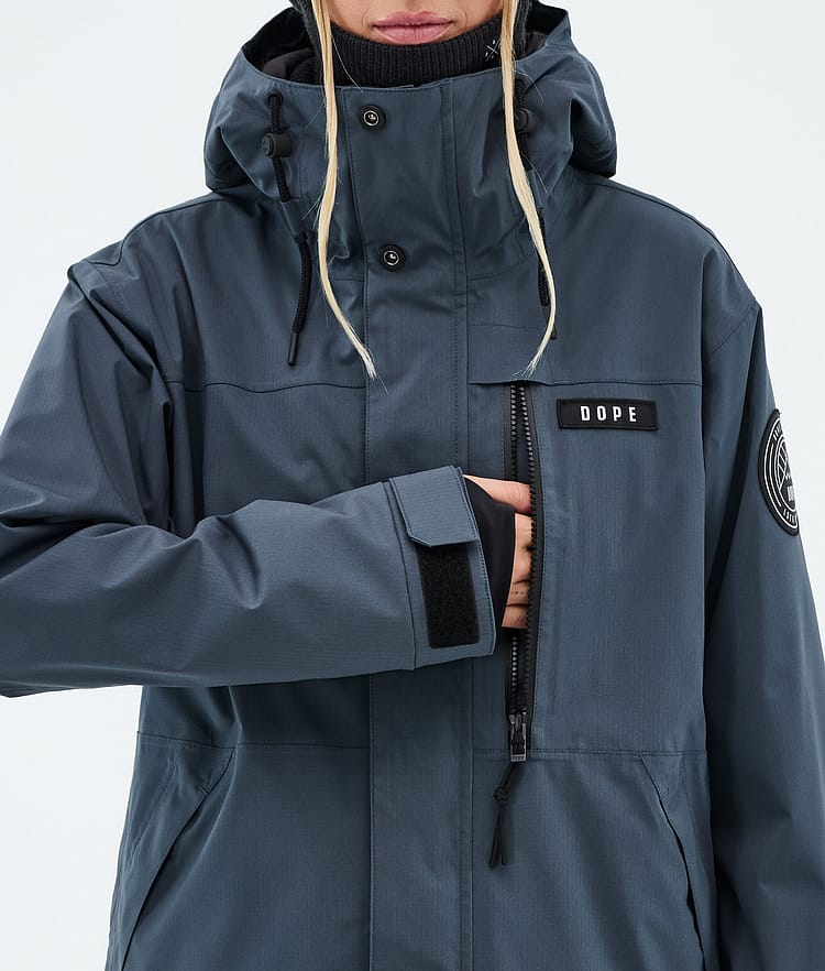 Dope Blizzard W Full Zip Skijakke Dame Metal Blue, Image 8 of 9
