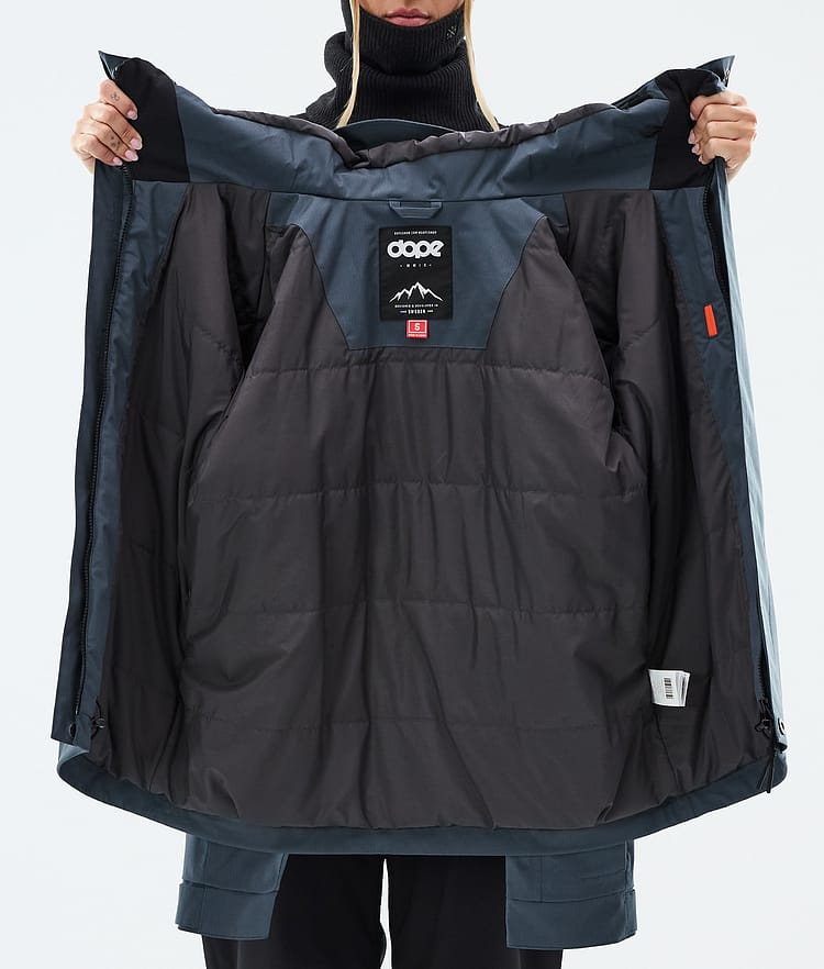 Dope Blizzard W Full Zip Skijakke Dame Metal Blue, Image 9 of 9