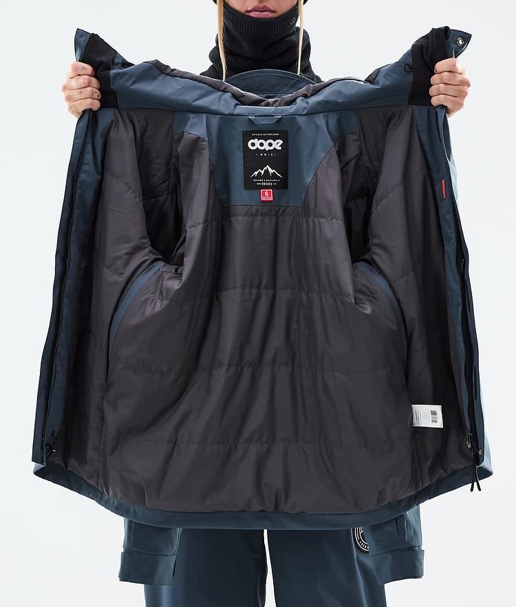 Dope Blizzard W Full Zip Skijakke Dame Metal Blue, Bilde 9 av 9