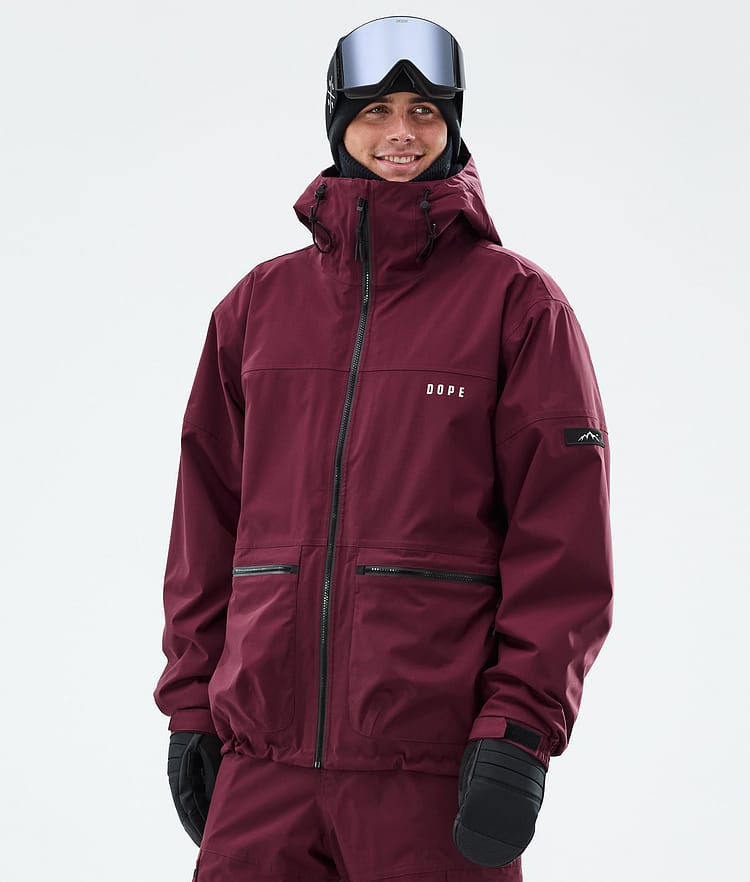 Dope Vertex Snowboardjakke Herre Burgundy, Bilde 1 av 8
