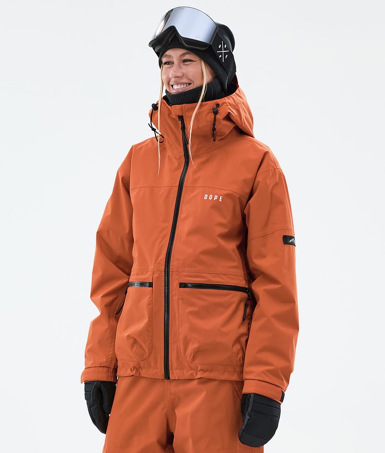 Dope Vertex W Snowboardjakke Dame Burned Orange, Bilde 1 av 8