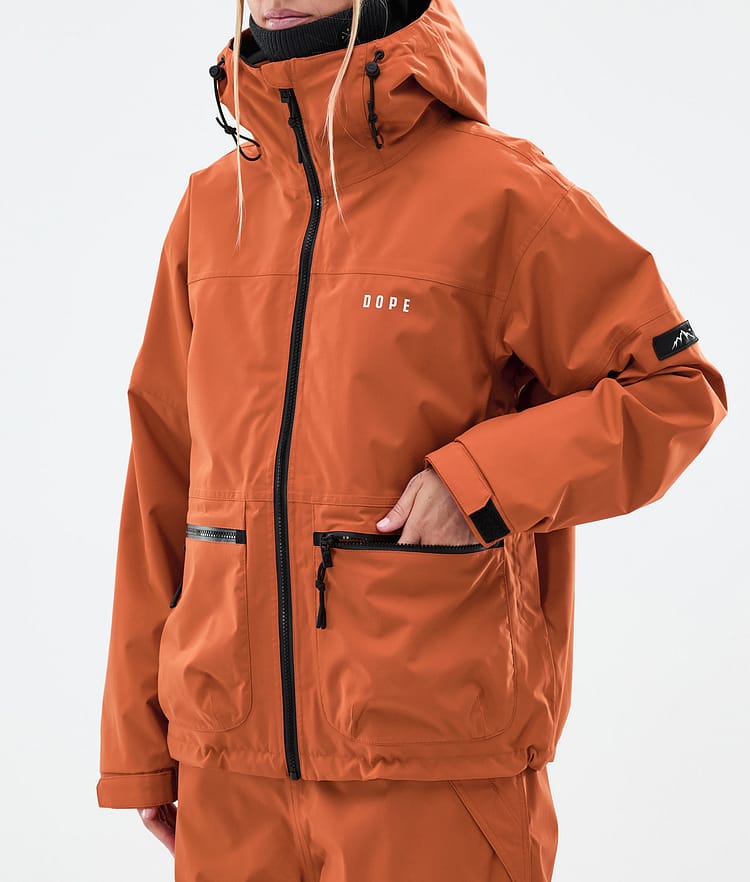 Dope Vertex W Snowboardjakke Dame Burned Orange, Bilde 7 av 8