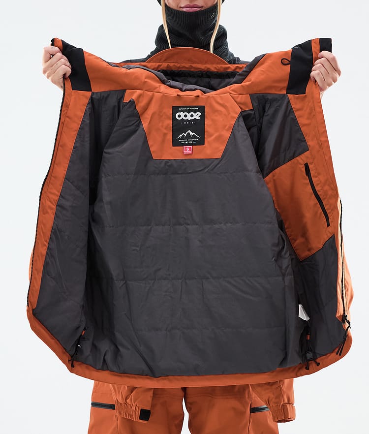 Dope Vertex W Snowboardjakke Dame Burned Orange, Bilde 8 av 8