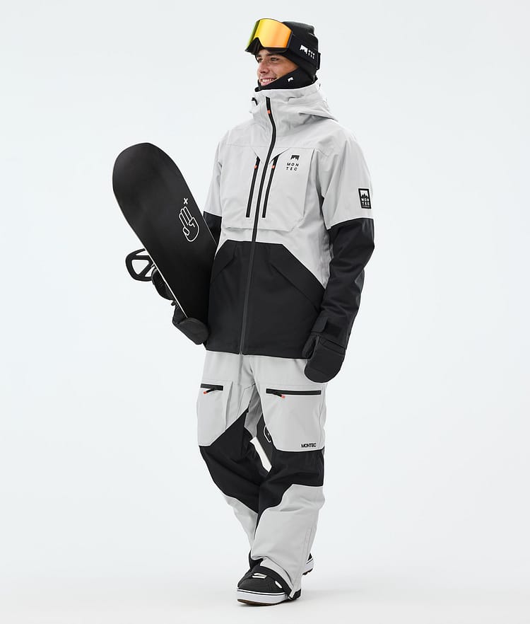 Montec Arch Snowboardjakke Herre Light Grey/Black, Bilde 3 av 10