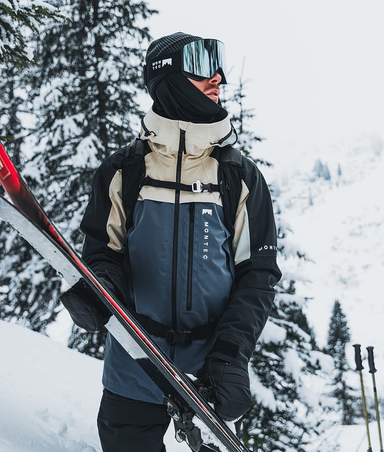 Montec Morpheus Skijakke Herre Sand/Black/Metal Blue, Bilde 2 av 10