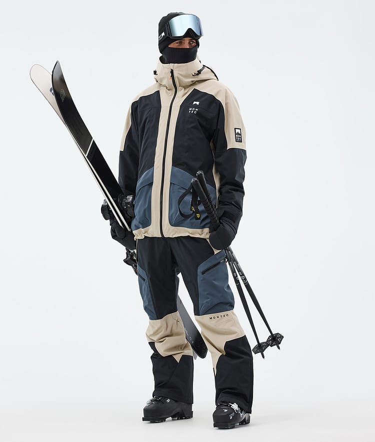 Montec Morpheus Skijakke Herre Sand/Black/Metal Blue, Bilde 3 av 10