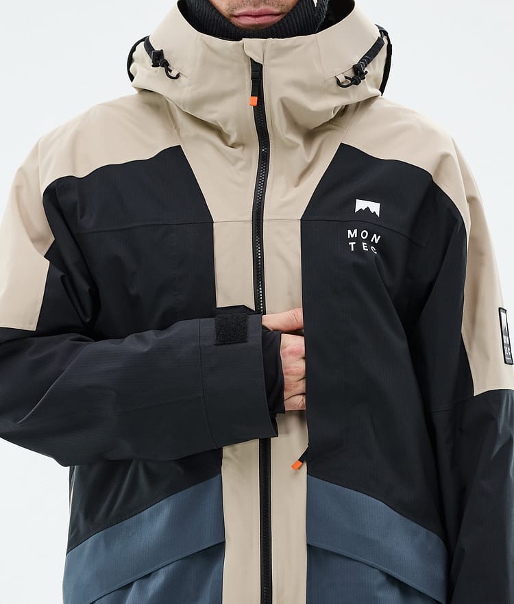 Montec Morpheus Snowboardjakke Herre Sand/Black/Metal Blue, Bilde 9 av 10