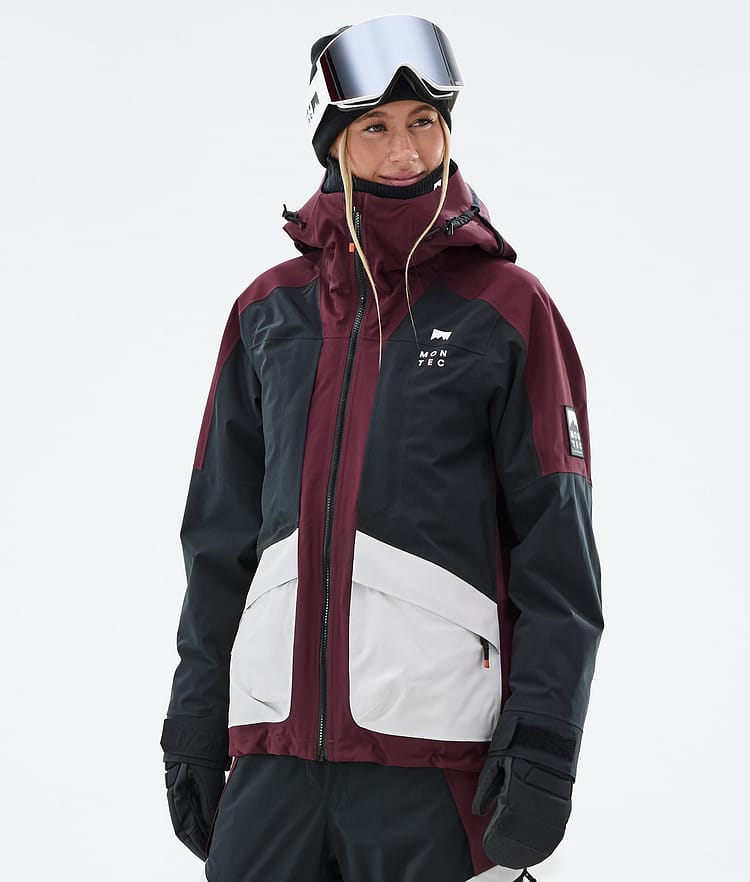 Montec Morpheus W Skijakke Dame Burgundy/Black/Light Grey, Bilde 1 av 10