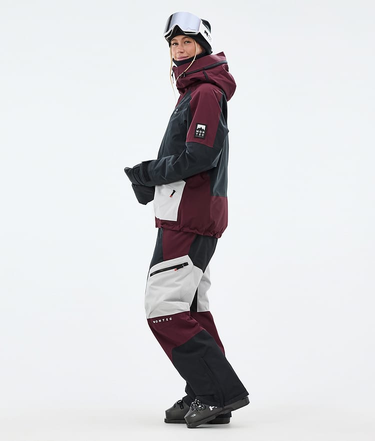 Montec Morpheus W Skijakke Dame Burgundy/Black/Light Grey, Bilde 4 av 10