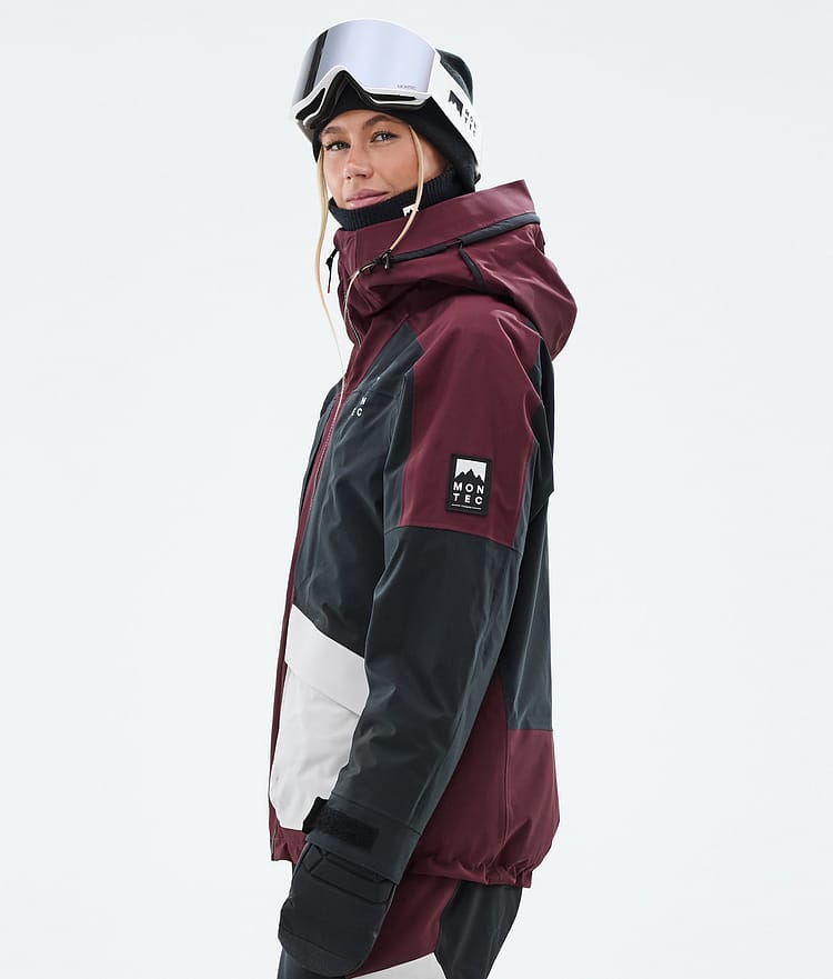 Montec Morpheus W Snowboardjakke Dame Burgundy/Black/Light Grey, Bilde 6 av 10