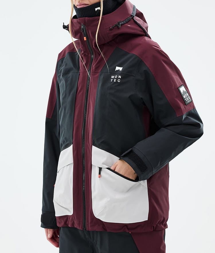Montec Morpheus W Skijakke Dame Burgundy/Black/Light Grey, Bilde 8 av 10