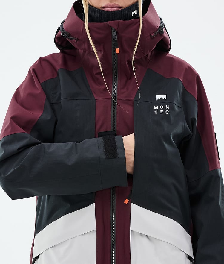 Montec Morpheus W Skijakke Dame Burgundy/Black/Light Grey, Bilde 9 av 10