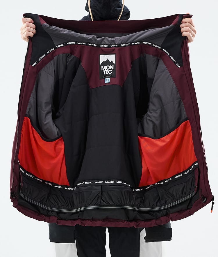 Montec Morpheus W Skijakke Dame Burgundy/Black/Light Grey, Bilde 10 av 10