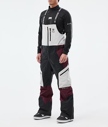 Montec Dozer Snowboardbukse Herre Light Grey/Black/Burgundy