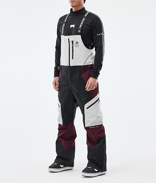 Montec Dozer Snowboardbukse Herre Light Grey/Black/Burgundy