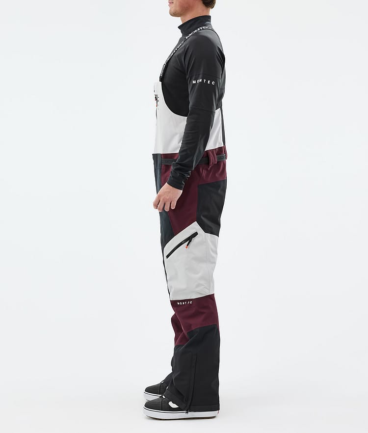 Montec Dozer Snowboardbukse Herre Light Grey/Black/Burgundy, Bilde 2 av 6