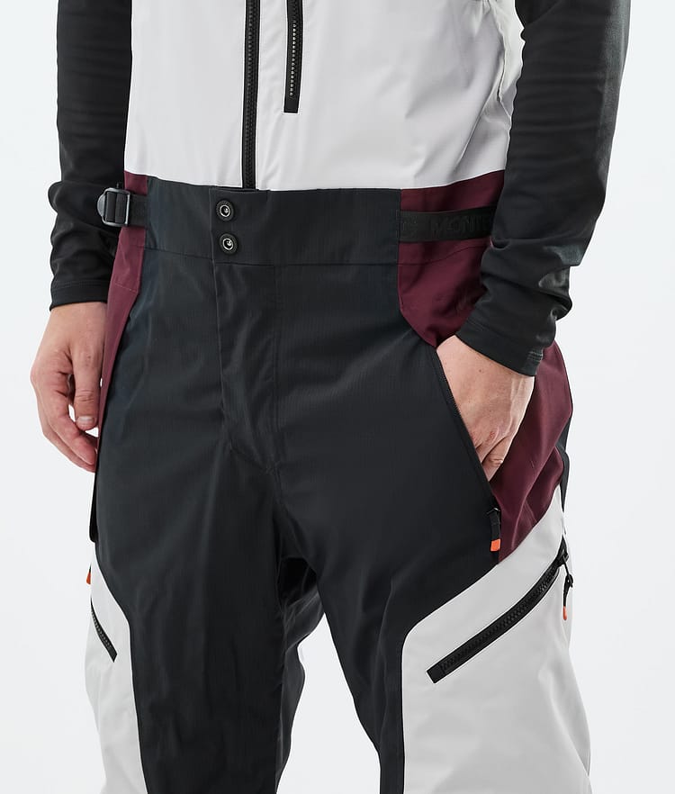 Montec Dozer Skibukse Herre Light Grey/Black/Burgundy, Bilde 4 av 6