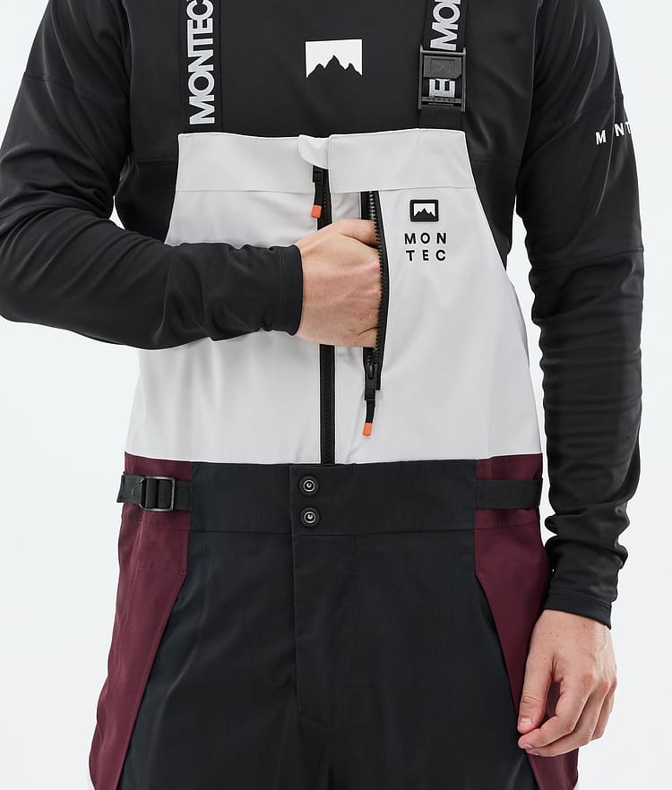 Montec Dozer Skibukse Herre Light Grey/Black/Burgundy, Bilde 5 av 6