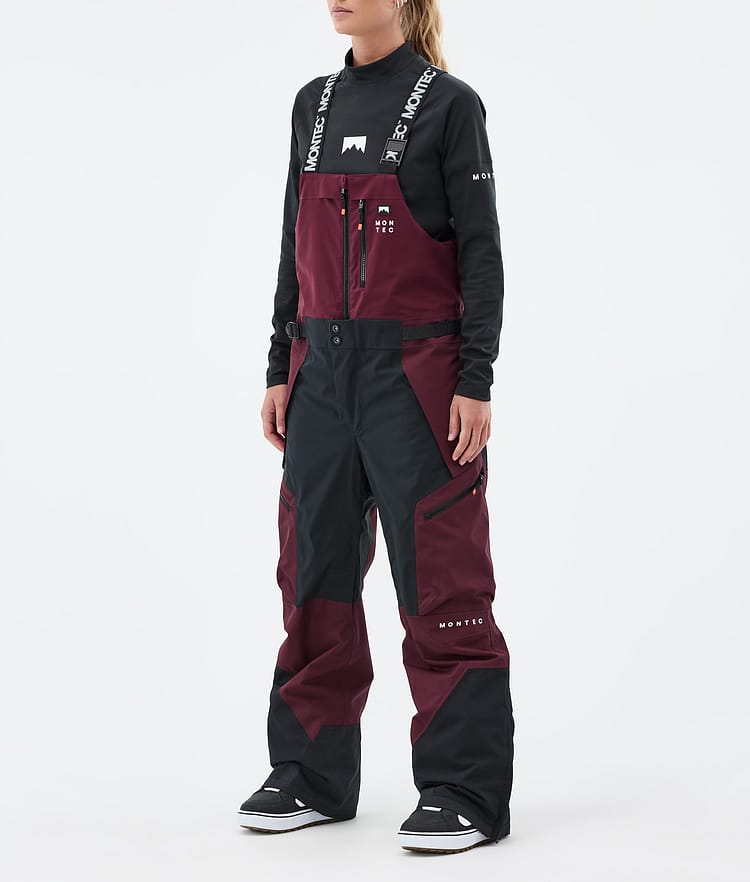 Montec Dozer W Snowboardbukse Dame Burgundy/Black, Bilde 1 av 6