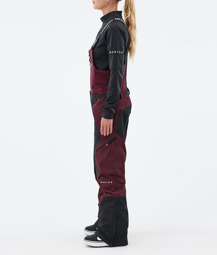 Montec Dozer W Snowboardbukse Dame Burgundy/Black, Bilde 2 av 6