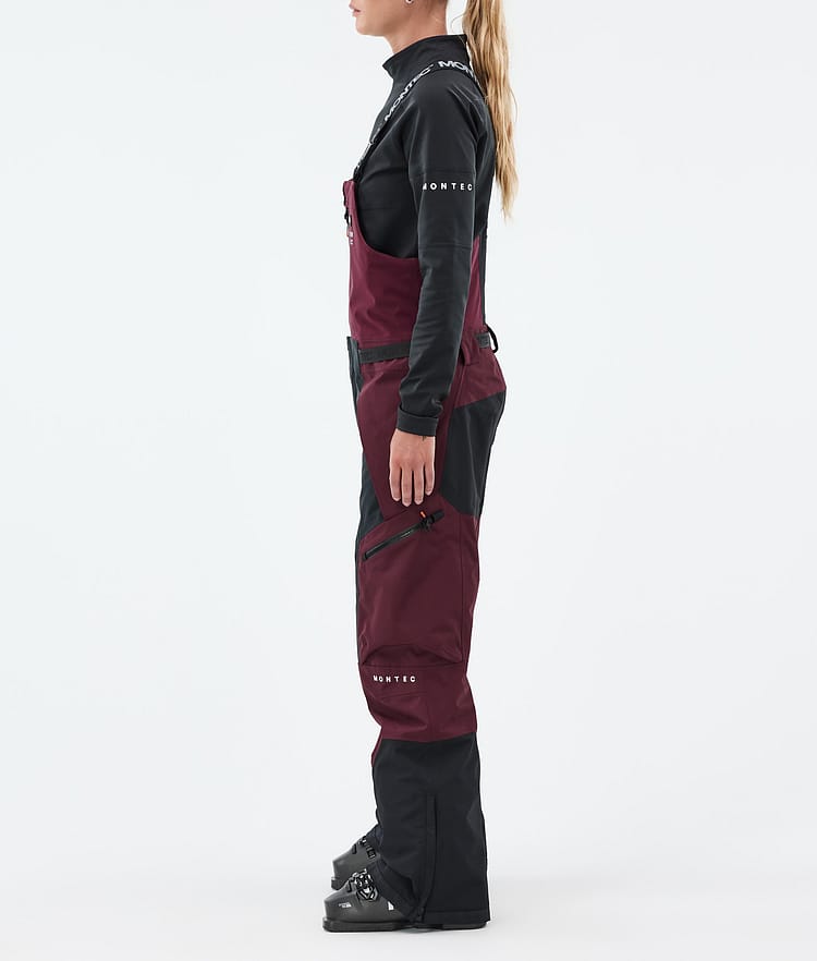 Montec Dozer W Skibukse Dame Burgundy/Black, Bilde 2 av 6