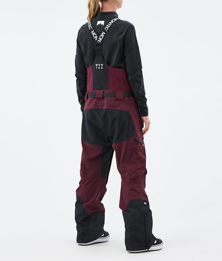 Montec Dozer W Snowboardbukse Dame Burgundy/Black, Bilde 3 av 6