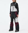 Montec Dozer W Skibukse Dame Light Grey/Black/Burgundy