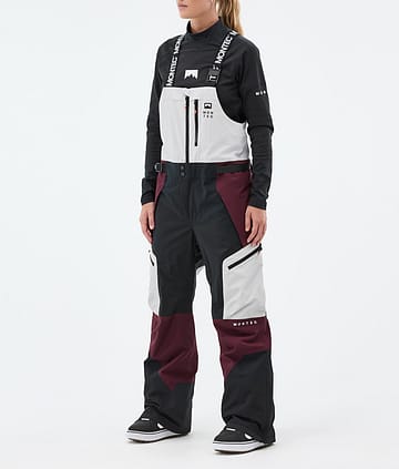 Montec Dozer W Snowboardbukse Dame Light Grey/Black/Burgundy