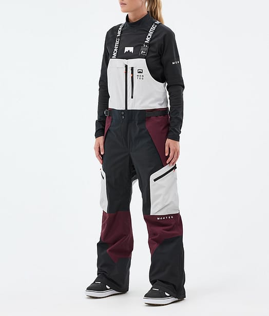 Montec Dozer W Snowboardbukse Dame Light Grey/Black/Burgundy