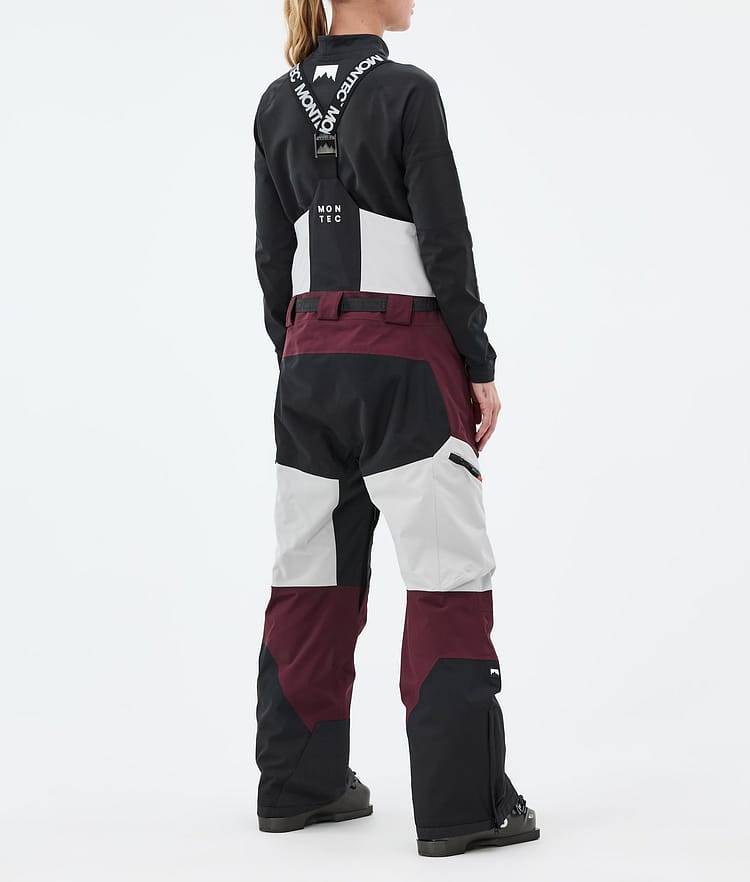 Montec Dozer W Skibukse Dame Light Grey/Black/Burgundy, Bilde 3 av 6