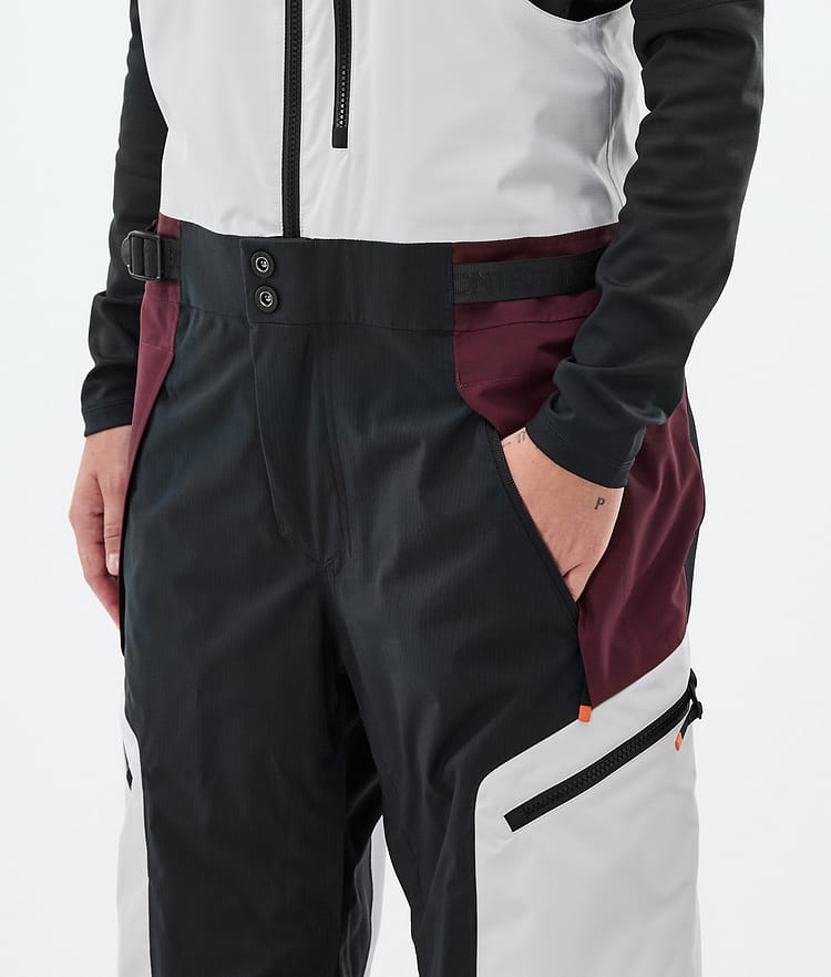 Montec Dozer W Snowboardbukse Dame Light Grey/Black/Burgundy, Bilde 4 av 6