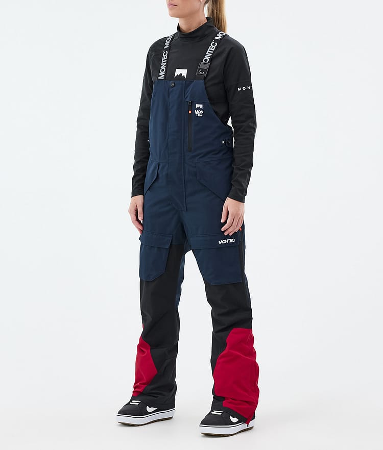 Montec Fawk W Snowboardbukse Dame Dark Blue/Black/Deep Red, Bilde 1 av 6
