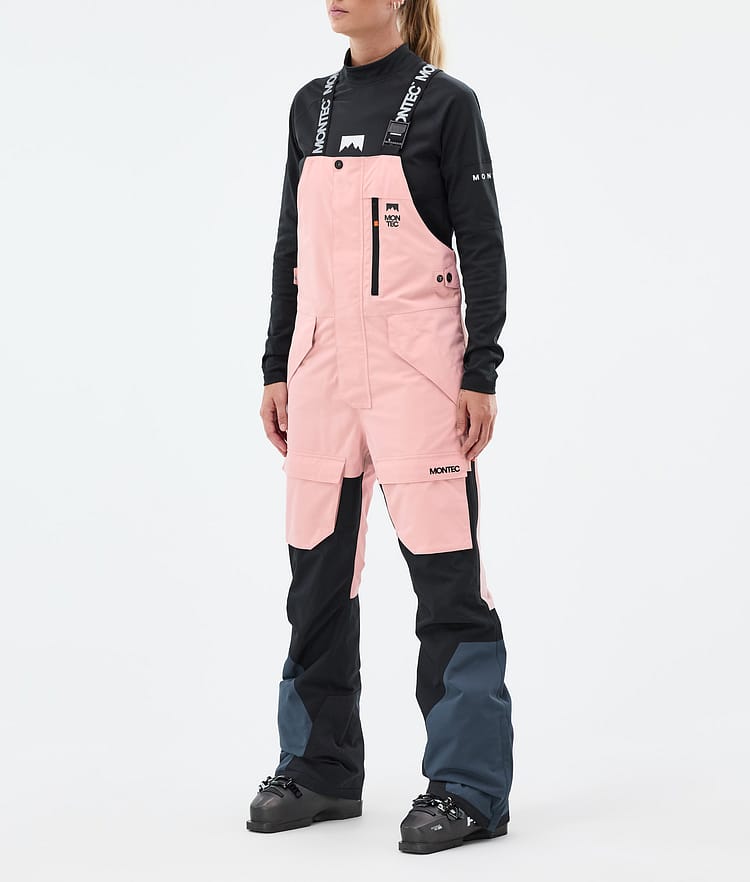 Montec Fawk W Skibukse Dame Soft Pink/Black/Metal Blue, Bilde 1 av 7