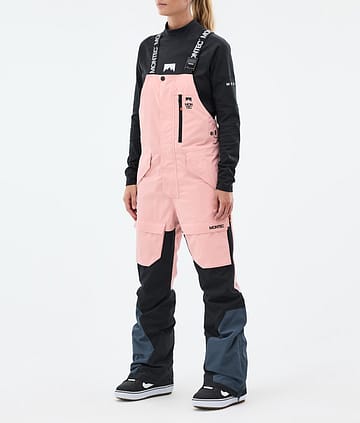 Montec Fawk W Snowboardbukse Dame Soft Pink/Black/Metal Blue