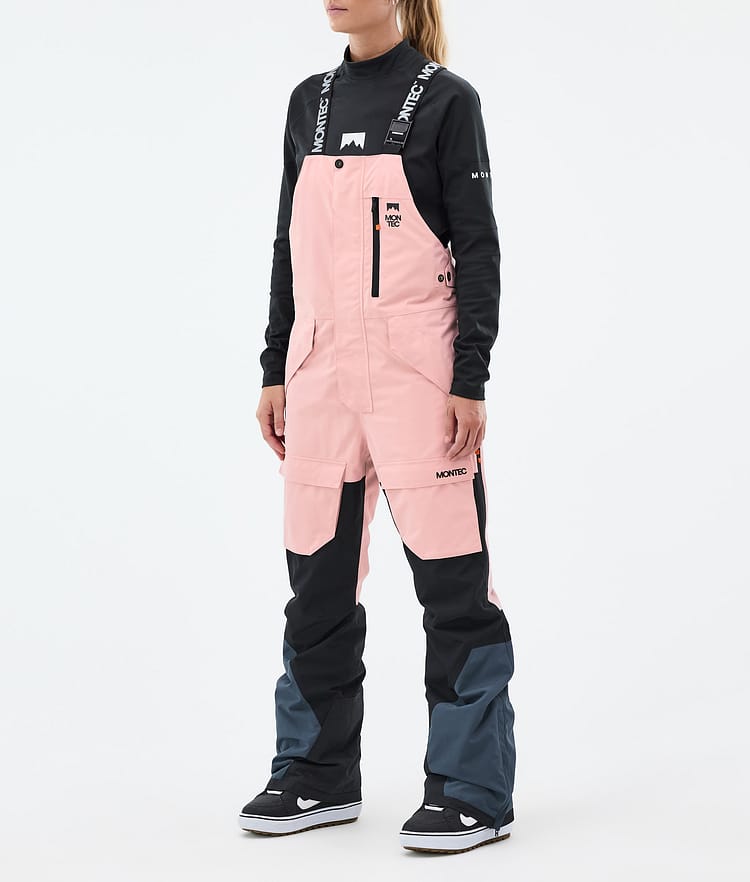 Montec Fawk W Snowboardbukse Dame Soft Pink/Black/Metal Blue, Bilde 1 av 7