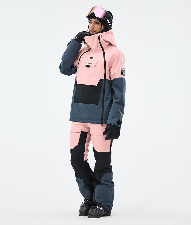 Montec Fawk W Skibukse Dame Soft Pink/Black/Metal Blue, Bilde 2 av 7