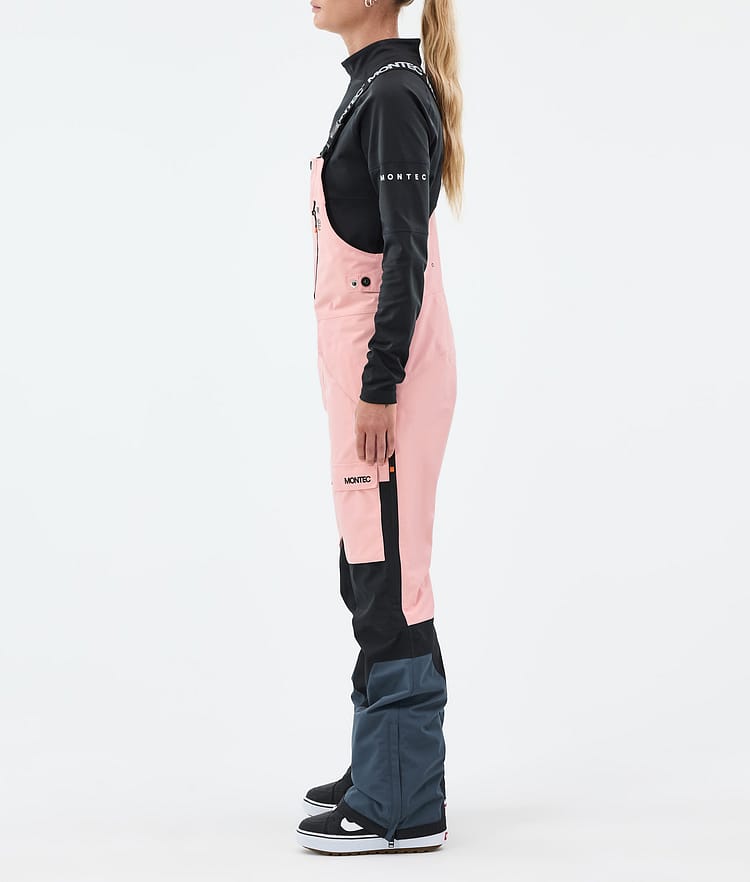 Montec Fawk W Snowboardbukse Dame Soft Pink/Black/Metal Blue, Bilde 3 av 7