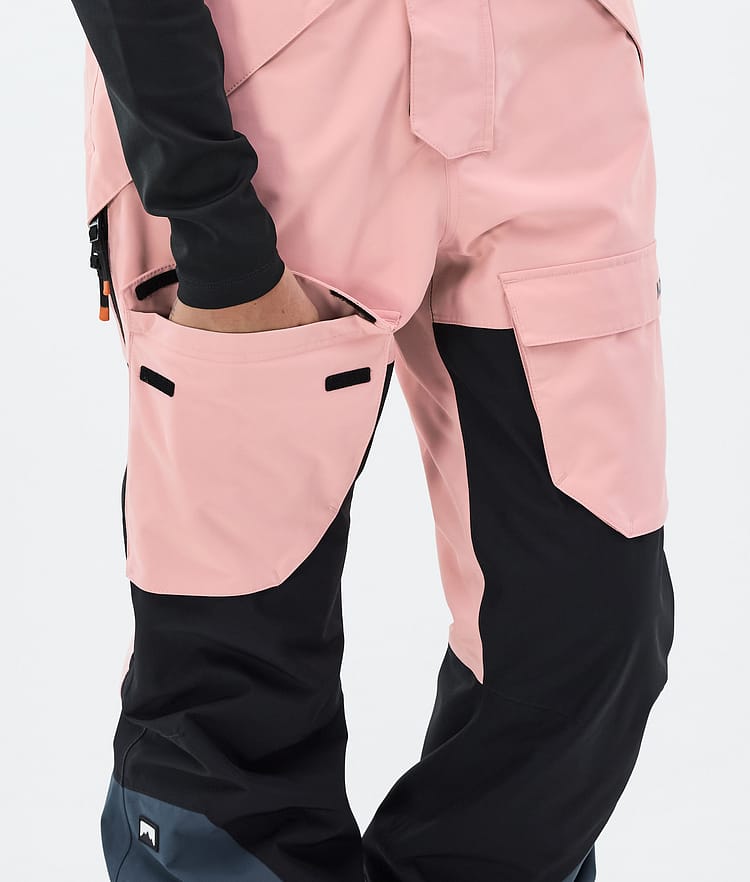 Montec Fawk W Snowboardbukse Dame Soft Pink/Black/Metal Blue, Bilde 7 av 7