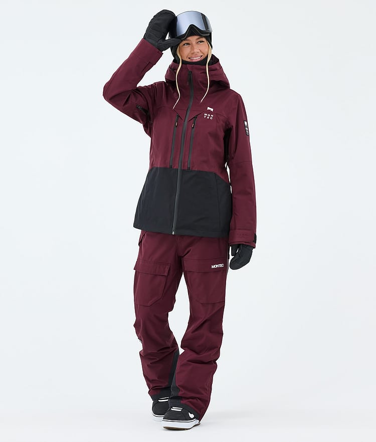 Montec Kirin W Snowboardbukse Dame Burgundy, Bilde 2 av 6