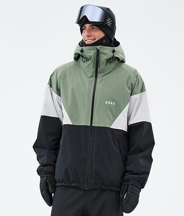 Dope Spartan Snowboardjakke Sport Moss Green/Light Grey/Black